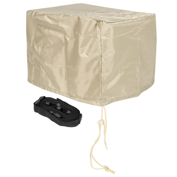 Uxcell Oxford Cloth Air Conditioner Cover 17x12x13 Inches Waterproof with Two Adjustable Belts Beige