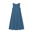 thumbnail image 7 of MaFYtyTPR Summer Denim Tank Dress for Women Trendy Solid Color Crew Neck Loose Casual Sleeveless Dresses With Pocket Sky Blue S, 7 of 7