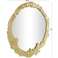 thumbnail image 3 of DecMode 35" x 35" Gold Wall Mirror with Unfinished Texture, 3 of 7