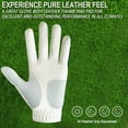 thumbnail image 3 of FINGER TEN Golf Gloves Men Left Hand Right with Ball Marker USA Flag Blue Camo Plaid Pack, Mens Leather Golf Glove All Weather Grip Small Medium ML Large XL, 3 of 7