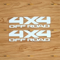4X4 Off Road Sticker Decal Vinyl - 2 Pack White 8" - Fit For Jeep Ford Chevrolet Toyota 4WD No Background Die-cut