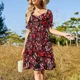 thumbnail image 4 of Vestido rosa de manga corta con estampado de pelota de tenis, ropa de mujer, vestido de verano, vestidos para fiesta de graduación, ropa de verano para mujer., 4 of 7