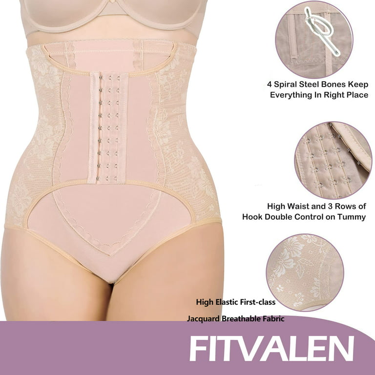 FITVALEN Sculpting High Waist Brief Seamless Tummy Control Shapewear for  Women Butt Lifter Underwear 