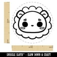 thumbnail image 2 of Charming Kawaii Chibi Lion Face Blushing Cheeks Self-Inking Rubber Stamp Ink Stamper - Black Ink - Medium 1 Inch, 2 of 7