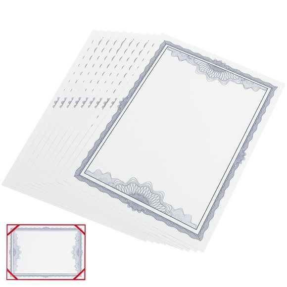 KAKOWELY 10pcs Blank Certificate Paper Writable Printable Certificate Inner Paper for Office Use,11.81"X8.27"X0.04"