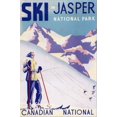 thumbnail image 2 of Art.com Jasper National Park, Canada - Woman Posing Open Slopes Poster Stretched Canvas Print Wall Art by Lantern Press, 24" x 36", 2 of 4