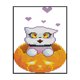thumbnail image 1 of Cuadros Decorativos Bordado parcial Hilo de algodón ecológico 14CT Impreso Gato de Halloween Punto de cruz Wdftyju embutido en tela, 1 of 9
