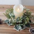 thumbnail image 4 of Christmas Candlestick Wreath Simulated Cherry Pinecone Garland Candle Holder Xmas Wreath Home New Year Party Dining Table Decor, 4 of 5
