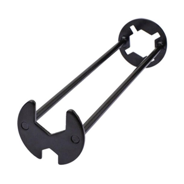 Ruifaya Llave para fregadero, llave para lavabo, llave para grifo de hierro multifuncional, llave para debajo del fregadero, llave hexagonal de cuatro garras, llave para grifo de cocina