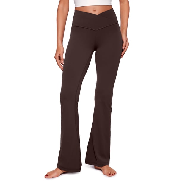 Pantalones CRZ YOGA Butterluxe tiro alto con cruz en V y pierna acampanada 79 cm