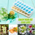 thumbnail image 2 of 4 Pack Ice Cube Trays with Lids, 56 Cubes Stackable Ice Cube Trays with Removable Lids for Freezer Silicone Ice Tray for Cocktails, Coffee, Beverages, 2 of 7