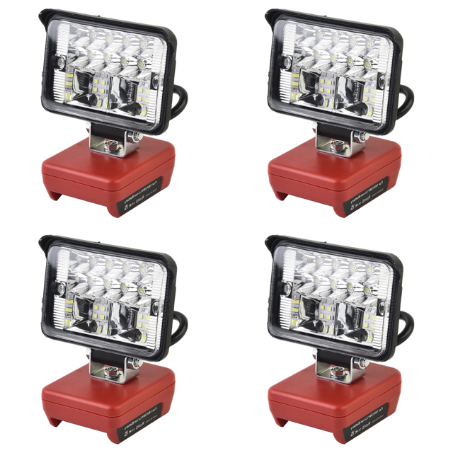 4uds. Lámpara de camping de 3 pulgadas, luces de emergencia de 12W para baterías de litio M18 de 20V de Milwaukee