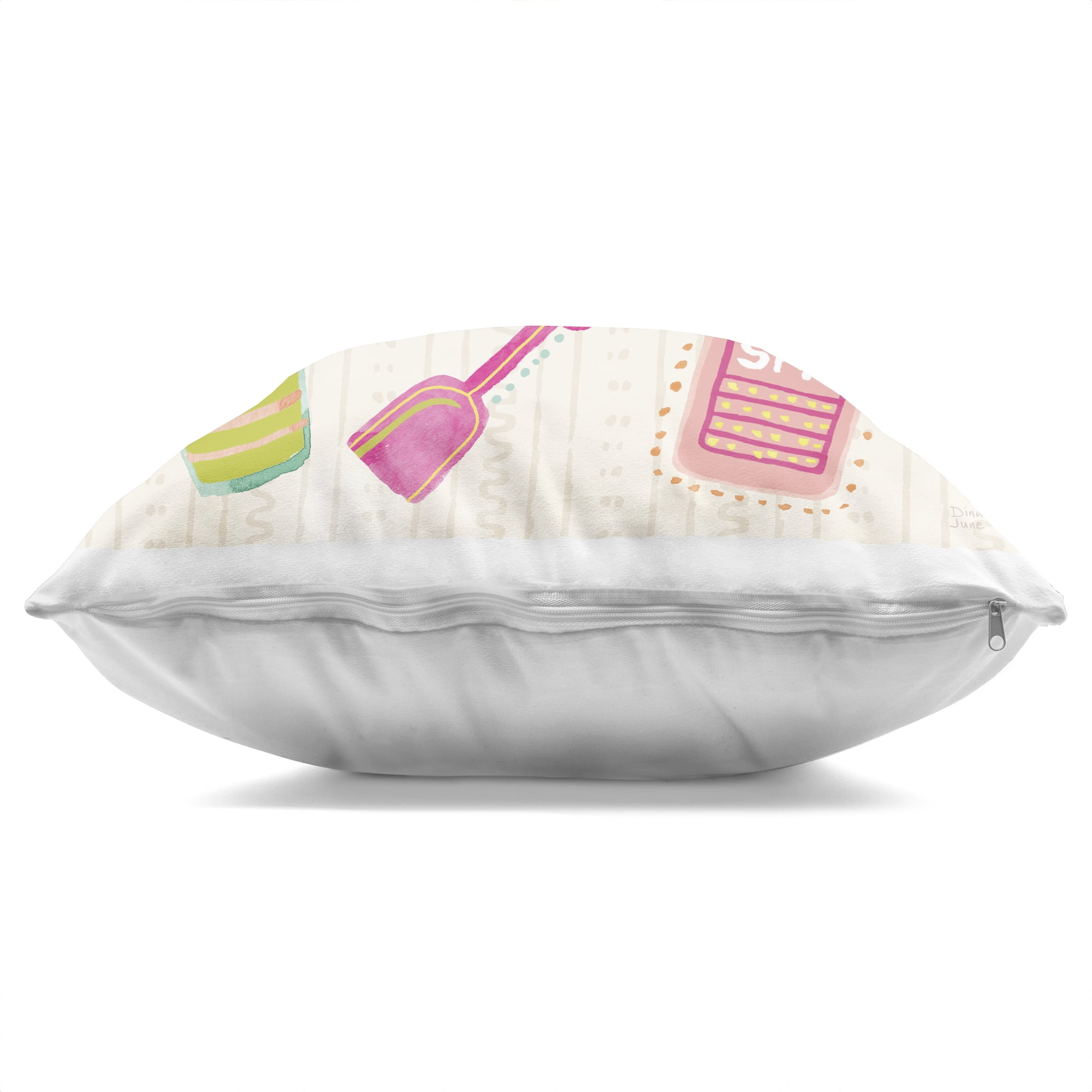 Stupell Industries Fun In The Sun Beach Pails Decorative Printed Throw Pillow, design by Dina June, 18 x 7 x 18