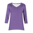 thumbnail image 5 of Arnsht Womens Fashion Tunic Long Sleeve Tops to Wear with Leggings Casual Long Swing Blouses Shirts Loose Fit Dressy Purple L, 5 of 7