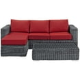 thumbnail image 3 of Ergode Summon 3 Piece Outdoor Patio Sunbrella Sectional Set - Canvas Red, 3 of 5