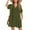 Army Green #64, variant on Women's Cover Up Short Sleeve Bathing Suit Floral Dress V Neck Beach Coverup Dress with Pockets Navy L