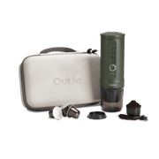 OutIn Nano Portable Electric Espresso Machine Travel Kit (Forest Green)