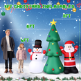thumbnail image 5 of 8Ft Inflatable Christmas Tree with Santa Claus and Snowman, Built-in Bright LED Lights for Outdoor Yard Garden Holiday Decoration, 5 of 7