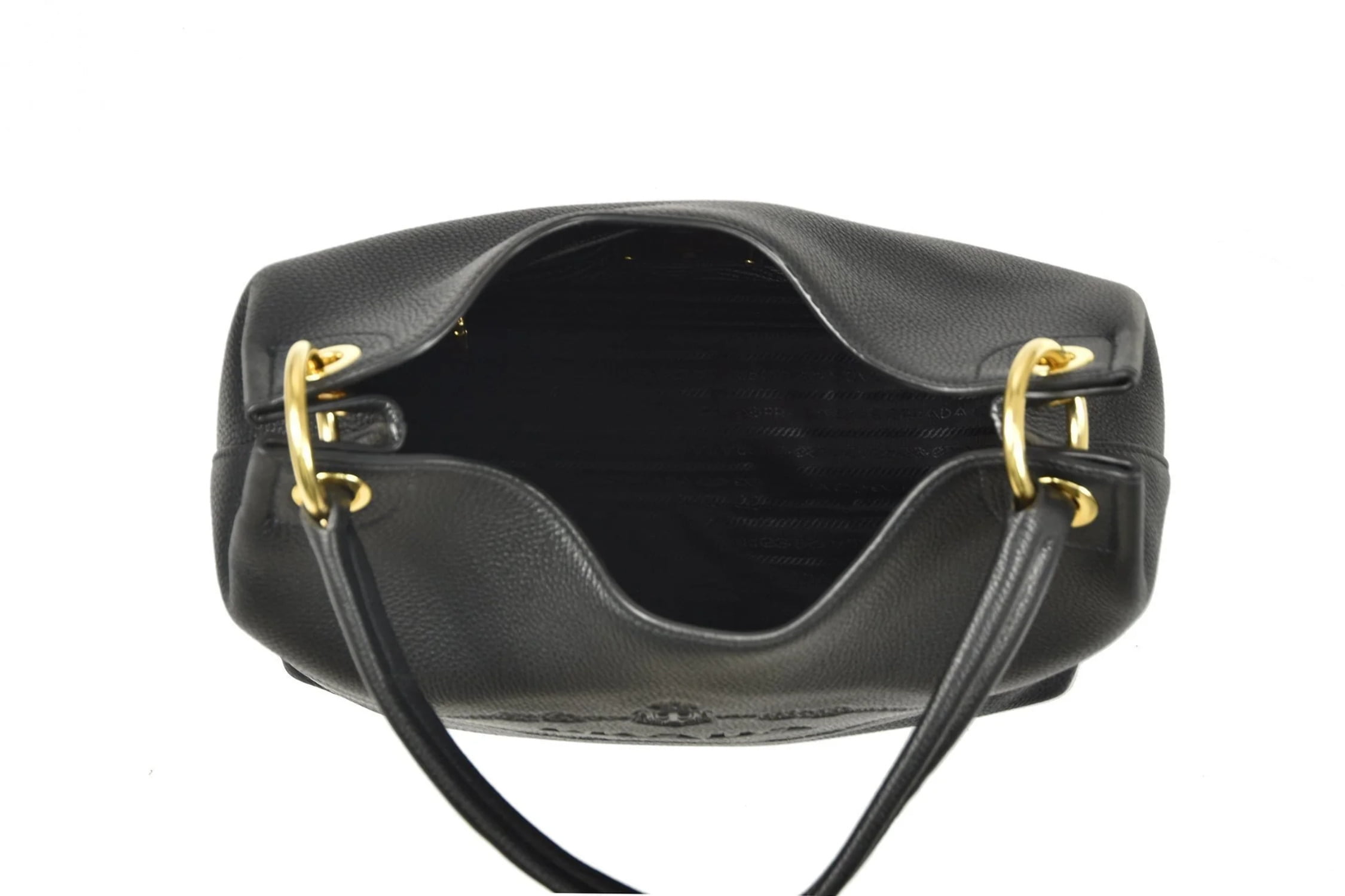 Prada Vitello Phenix Hobo - Black Hobos, Handbags - PRA891010