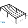 thumbnail image 3 of Metal Bed Frame,Queen Size Bed Frame with Storage Space,Heavy Duty Sturdy Mattress Foundation,Easy Assembly,No Box Spring Needed, Black,14 Inch,Queen, 3 of 9