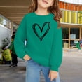 thumbnail image 2 of Heart Print Sweatshirt for Girls Cute Oversized Long Sleeve Sweaters Preppy Crewneck Tween Girls Trendy Clothes, 2 of 7