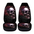 thumbnail image 5 of XYZCANDO Car Seat Covers Soft Vehicle Seat Protector Car Front Seat Covers Breathable Easy to Install Auto Truck, Floral Skull, 5 of 10