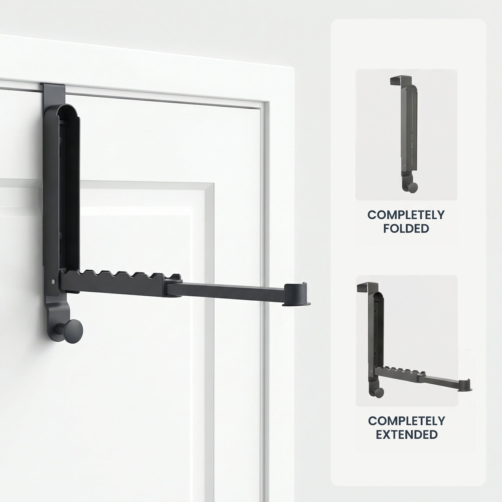 Unique Bargains Coat Rack Door Mount Plastic Hook for Entryway Gray 13.4"x10.6"x2"