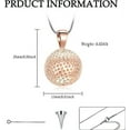 thumbnail image 2 of Golf Ball Cremation Jewelry Urn Necklaces for Ashes Stainless Steel Pendant Sport Memorial Keepsake Necklace, 2 of 7