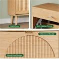 thumbnail image 4 of FANRAL Shoe Cabinet,Wood Shoe Rack with 2 Flip Drawers,Adjustable Shelves Narrow Shoe Storage Shoe Organizer for Entryway,Natural Oak, 4 of 7