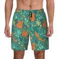 thumbnail image 2 of Picia Fall Forest Squirrel pattern Mens Swim Trunks with Compression Liner Stretch Beach Shorts Quick Dry with Zipper Pockets No-Chafing Board Shorts-3X-Large, 2 of 9