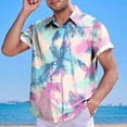 thumbnail image 3 of Afuyipoi Button-Up Shirt for Men,Short Sleeve Loose Relaxed Comfort T-Shirts Red 5XL, 3 of 4