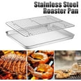 thumbnail image 3 of Nonstick Baking Sheets, Removable Baking Mat, Stainless Steel Baking Tray, Cookie Baking Cooling Rack Set(S), 3 of 7