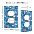 thumbnail image 3 of Disketp Watercolor Ships Decorative Light Switch or Outlet Wall Plate with Safety Cover-Style S, 3 of 6