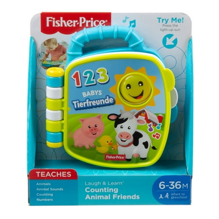 Fisher-Price - Laugh & Learn Counting Animal Friends Learning Book - Blue