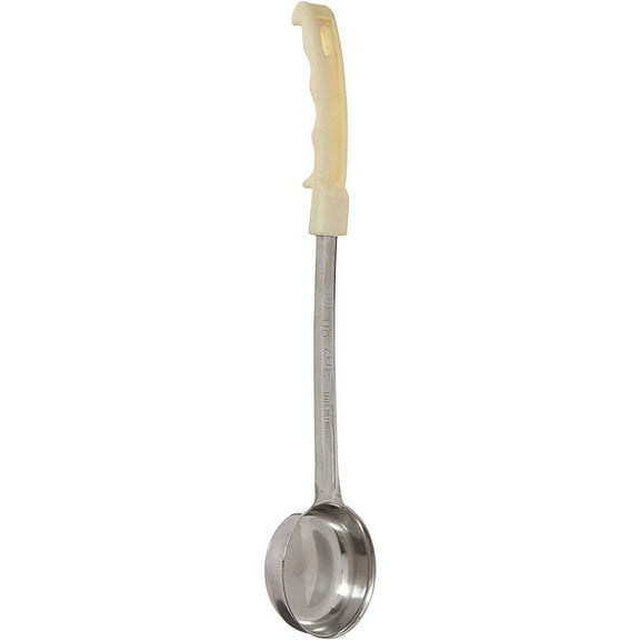 Winco 3 oz. Beige Solid Portion Spoon (FPS-3) 85271