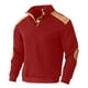 thumbnail image 4 of Kalauyu Mens Warm Sweatshirt Casual Textured Stand Collar Quarter Fall Metal Button Pullover Sweaters Long Sleeve with Pockets, 4 of 4