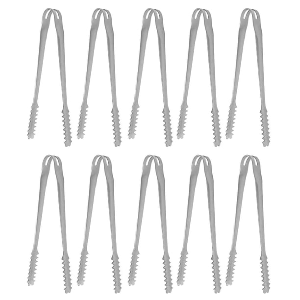 Pinzas de cocina Pinzas para cocinar 10PCS Pinzas para hielo Pinzas para alimentos Acero inoxidable Fácil de limpiar Agarre fuerte Versátil para fiesta Cocina Parrilla ANGGREK Otros