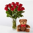 thumbnail image 3 of LoLa's Flowers Boutique Romantic Long Stem Red Rose Bouquet Bundles - 36 Roses and Bear, 3 of 3