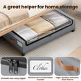 thumbnail image 4 of Under Bed Storage with Wheels, 2 Pack Under Bed Storage Containers with Clear Lids, Rolling Organizer Drawers for Clothes Shoes Blankets, 4 of 7