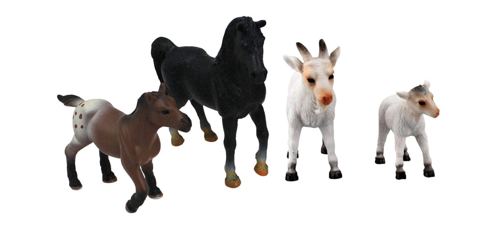 National Geographic Horses Goats Figurines, 4 pieces