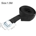 thumbnail image 4 of Uxcell 0.46ft Cam Buckle Tie Down Strap Load Cap for Moving Cargo Polypropylene Black 4pack, 4 of 6