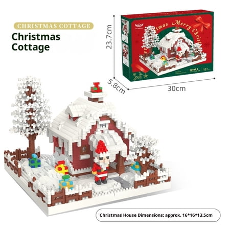 Christmas Gingerbread House Ornaments Building Set Toys, ​with Led Light, for Kids, Boys, Girls & Adults, Christmas Decorations for Tabletop & Home