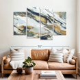 thumbnail image 2 of Elephant Stock Space Giant Wall Art - Horizontal Multi Panel Canvas - Living Room Wall Decor - Abstract Multi Panel - Gold And Blue Decor By Eva Watts - 68" x 42", 2 of 8