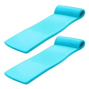 TRC Recreation Sunsation 70 Inch Foam Raft Lounger Pool Float, Teal (2 Pack)