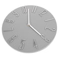 thumbnail image 2 of Relojes de pared a pilas, reloj de pared moderno, redondo, estilo moderno y sencillo, para oficina, hogar, dormitorio, sala de estar y cocina, elegante, sin pilas, color gris, 2 of 7