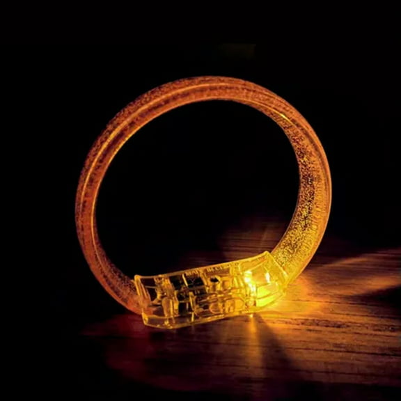 K-KED Light Up LED Bracelets Flashing Glowing Wrist Band Blinking Bangle Party Fun&-Orange