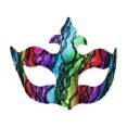 thumbnail image 2 of Lace Masquerade Mask, 7 Inch Black Lace Overlay Rainbow Color Half Face Mask, Mask for Masquerade Party Mardi Gras Halloween Events, 1 Pack, 2 of 5