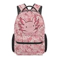 thumbnail image 2 of Jeiento Kids School Backpack 16 Inch Durable Bookbag with Multi Pockets, Lightweight Adjustable Straps Backpack for Elementary Boys Girls, Cherry Blossom Axolotl Print, 2 of 7