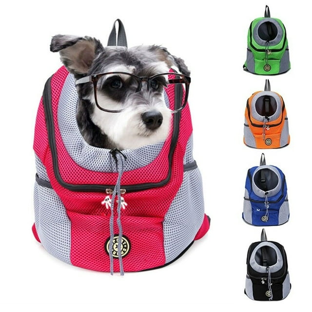 Outdoor Breathable Pet Dog Carrier Backpack Nylon Portable Travel Pet Dog Front Bag Head Out Double Shoulder Mesh Pet Backpack