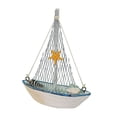 thumbnail image 3 of Toddmomy 1Pack Wooden Sailboat Ornament Mediterranean Style Home Decoration for Adults Indoor 11.8x4.3x1.1in, 3 of 8